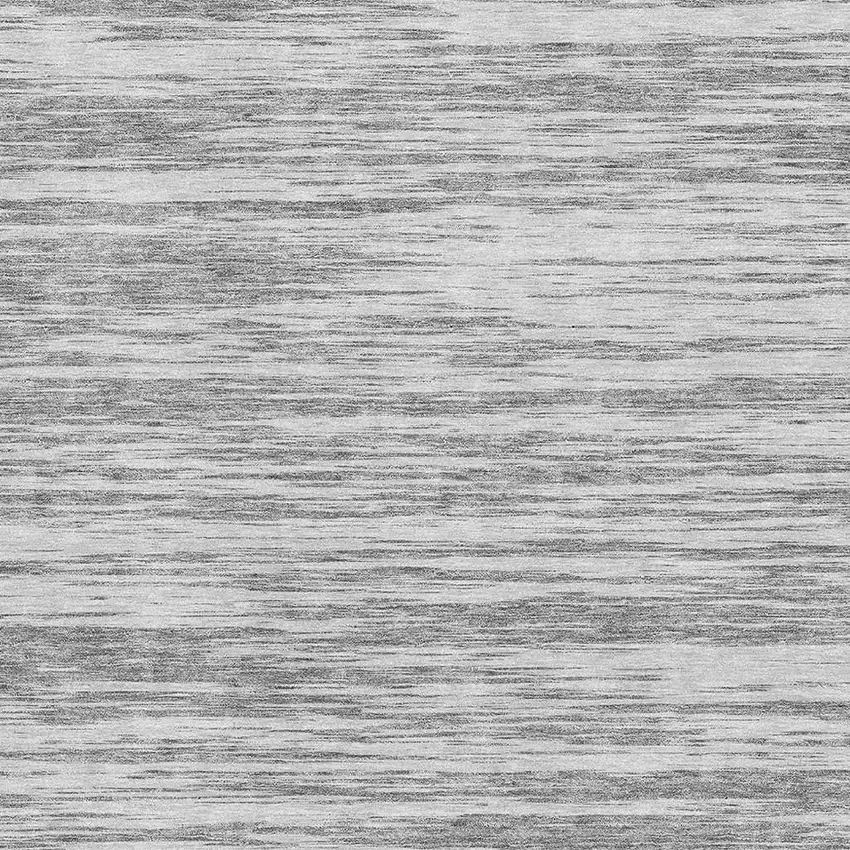 Gray And Silver Striped Washable Area Rug With UV Protection Photo 2