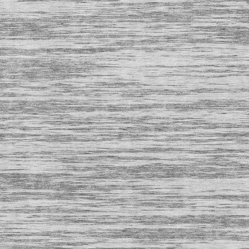 Gray And Silver Striped Washable Area Rug With UV Protection Photo 2