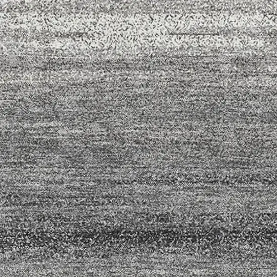 Gray And Silver Striped Washable Area Rug With UV Protection Photo 2