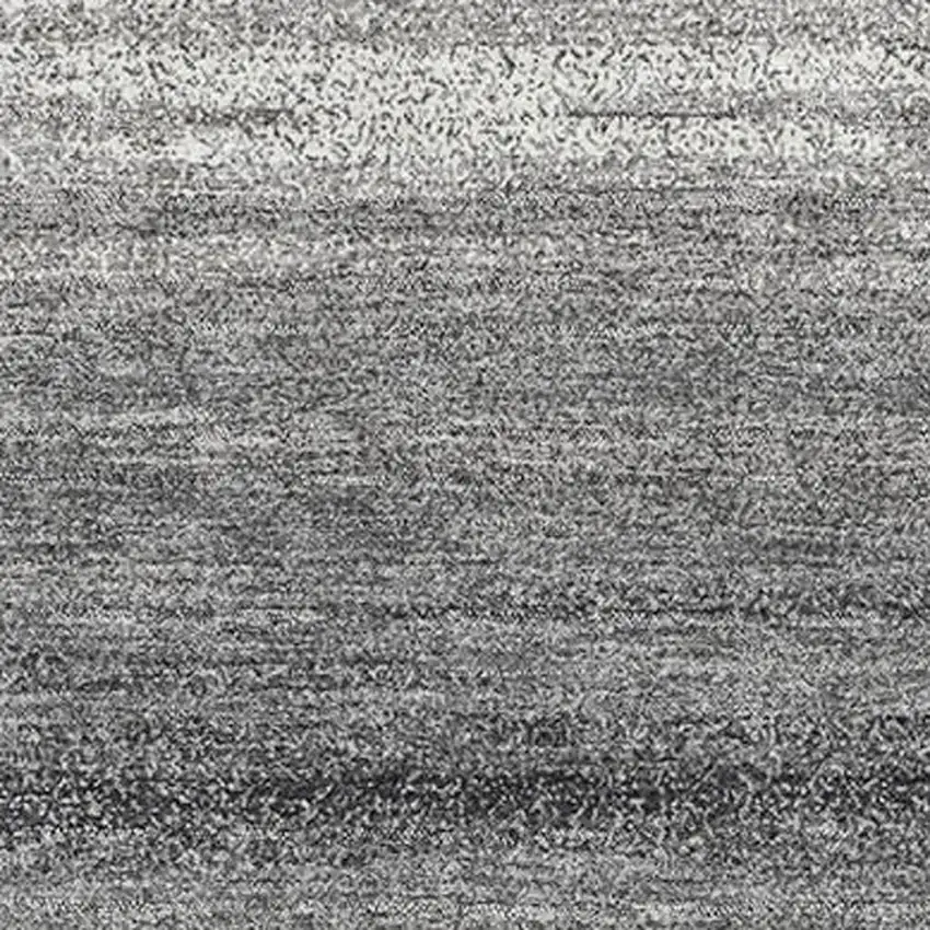 Gray And Silver Striped Washable Area Rug With UV Protection Photo 2