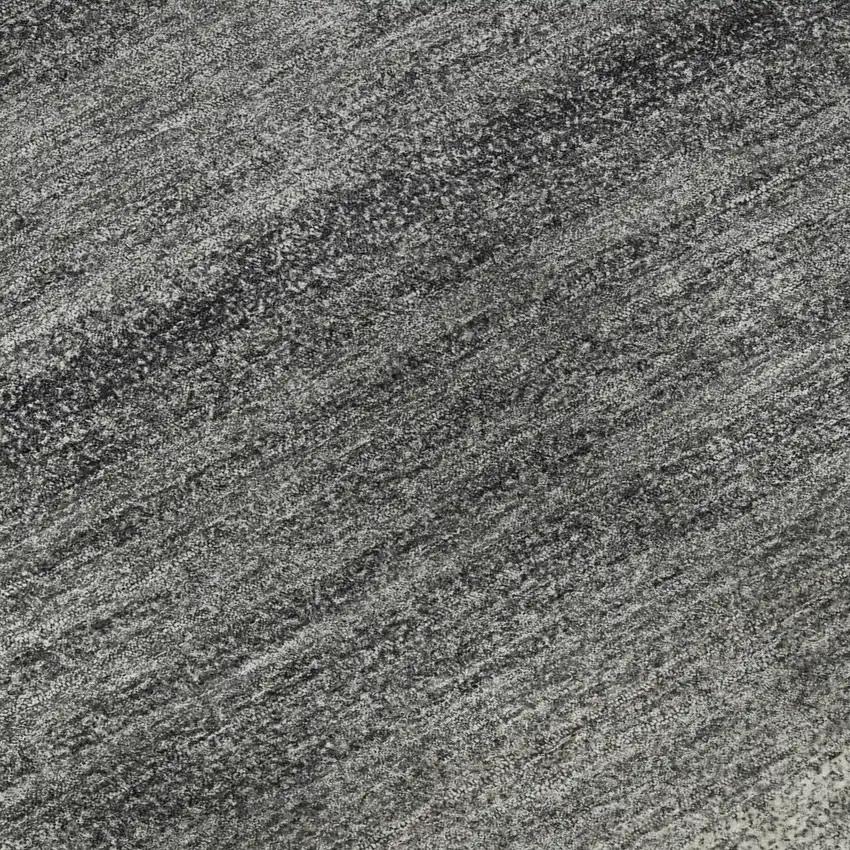 Gray And Silver Striped Washable Area Rug With UV Protection Photo 9