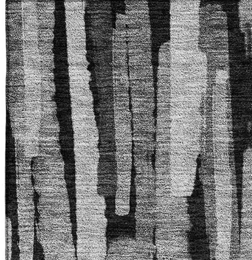 Gray And Silver Striped Washable Area Rug With UV Protection Photo 2