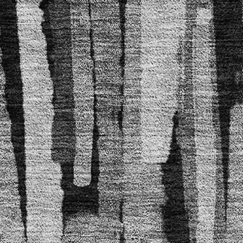 Gray And Silver Striped Washable Area Rug With UV Protection Photo 2