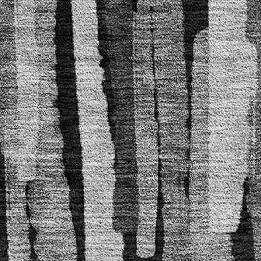 Gray And Silver Striped Washable Area Rug With UV Protection Photo 2