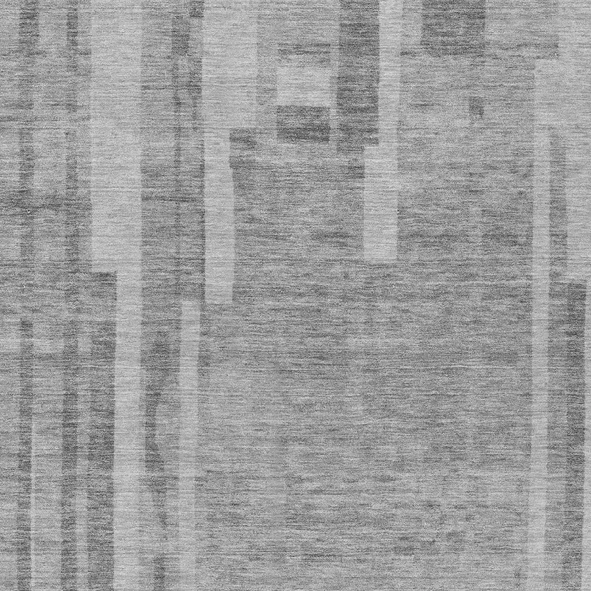 Gray And Silver Striped Washable Indoor Outdoor Area Rug Photo 5