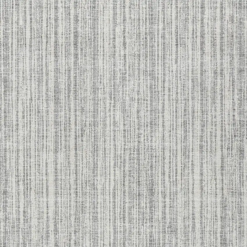 Gray And Silver Striped Washable Indoor Outdoor Area Rug Photo 4