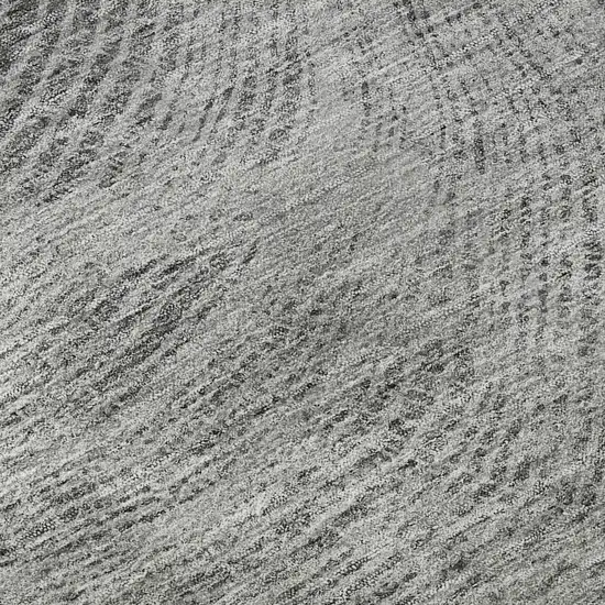 Gray And Silver Woodland Lodge Washable Area Rug With UV Protection Photo 9