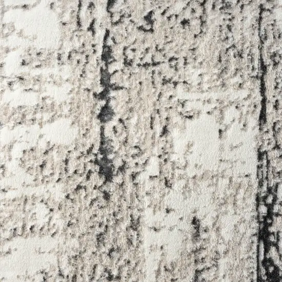 Gray And Slate Gray Abstract Distressed Area Rug Photo 9