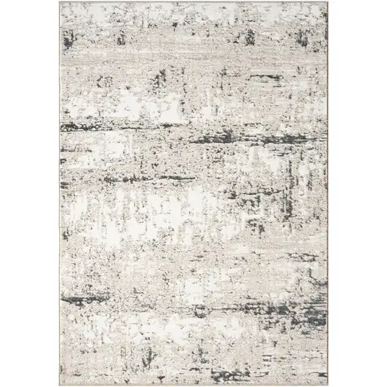 Gray And Slate Gray Abstract Distressed Area Rug Photo 4