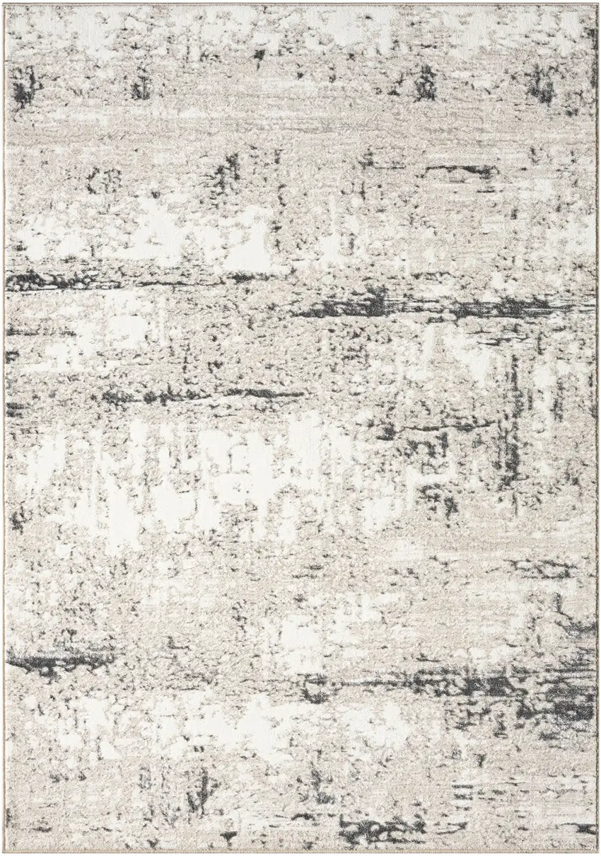 Gray And Slate Gray Abstract Distressed Area Rug Photo 4