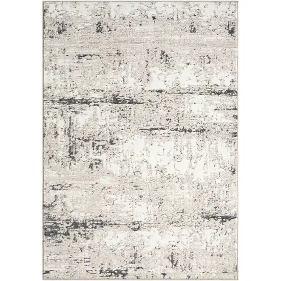 Gray And Slate Gray Abstract Distressed Area Rug Photo 2
