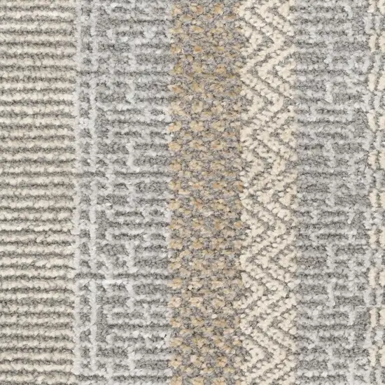 Gray And Tan Geometric Area Rug Photo 4