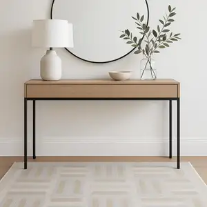 Photo of Gray And Tan Geometric Area Rug
