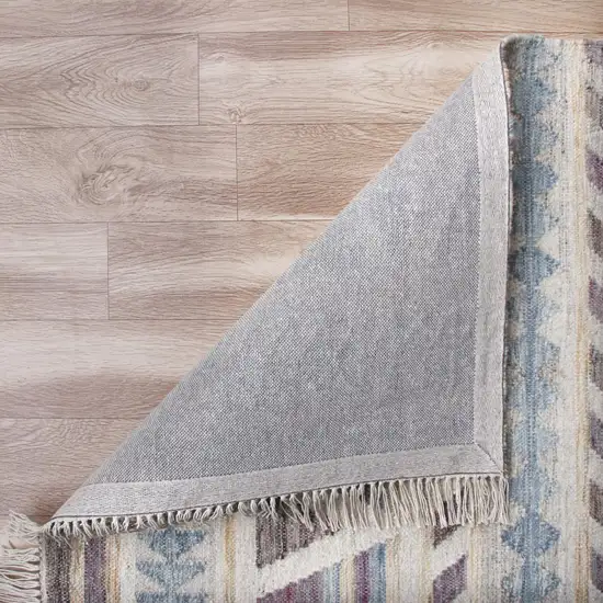 Gray And Tan Jute Geometric Hand Woven Area Rug Photo 6