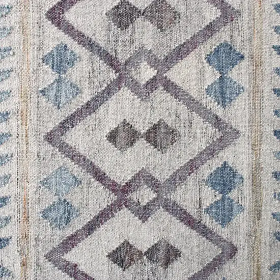 Gray And Tan Jute Geometric Hand Woven Area Rug Photo 7
