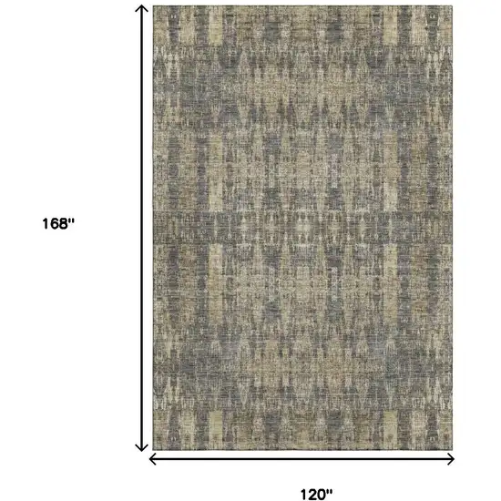 Gray And Tan Moroccan Washable Area Rug With UV Protection Photo 8