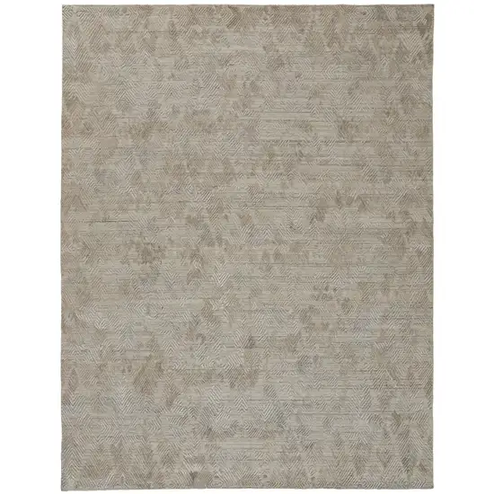 Gray And Taupe Abstract Hand Woven Area Rug Photo 1