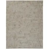 Photo of Gray And Taupe Abstract Hand Woven Area Rug