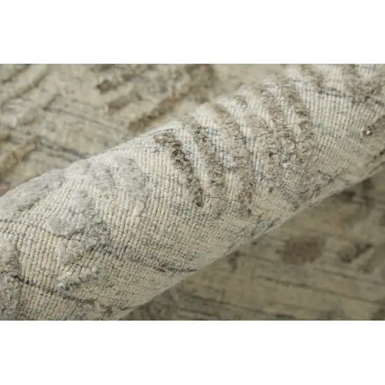 Gray And Taupe Abstract Hand Woven Area Rug Photo 8