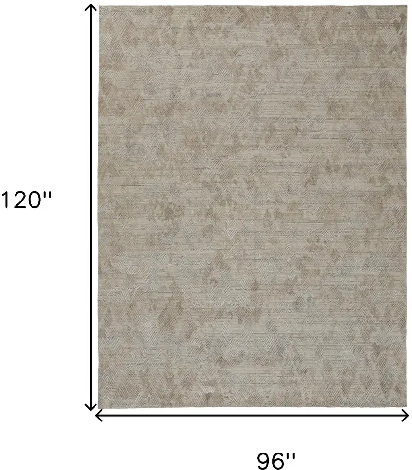 Gray And Taupe Abstract Hand Woven Area Rug Photo 10