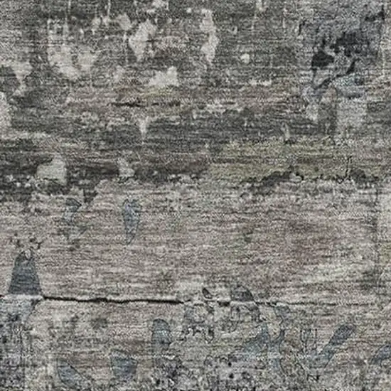 Gray And Taupe Abstract Washable Area Rug With UV Protection Photo 3