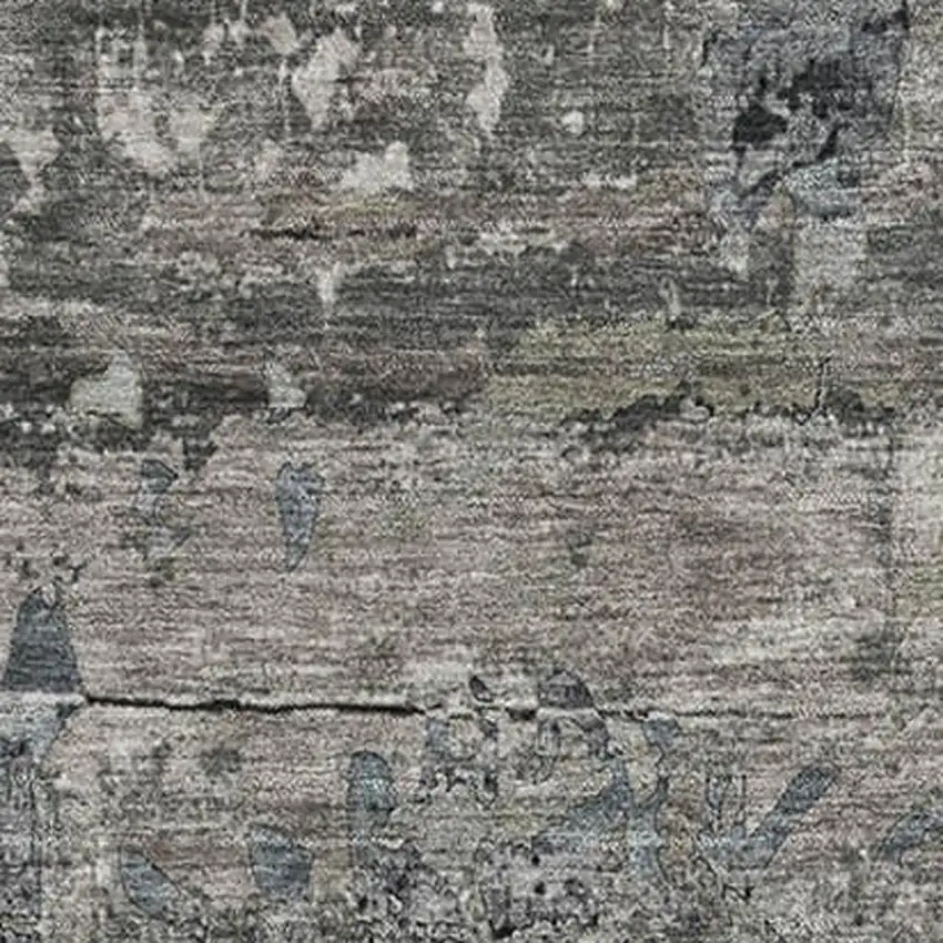 Gray And Taupe Abstract Washable Area Rug With UV Protection Photo 3