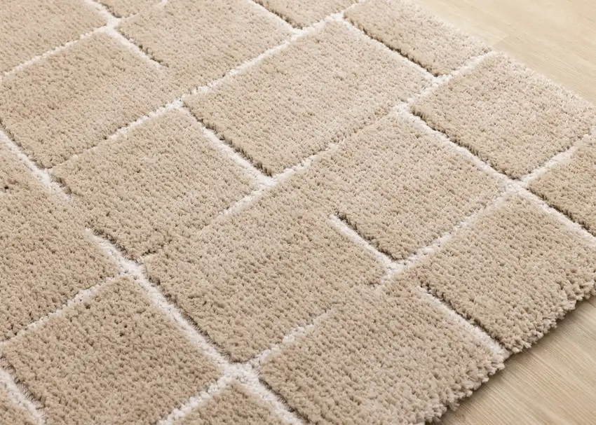 Gray And Taupe Geometric Area Rug Photo 8