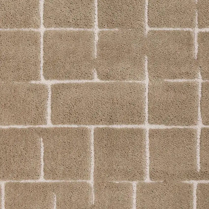 Gray And Taupe Geometric Area Rug Photo 4