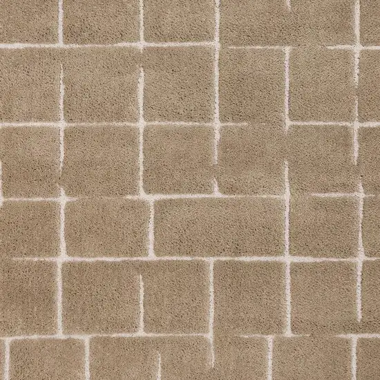 Gray And Taupe Geometric Area Rug Photo 4