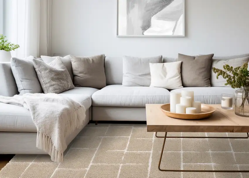 Gray And Taupe Geometric Area Rug Photo 7