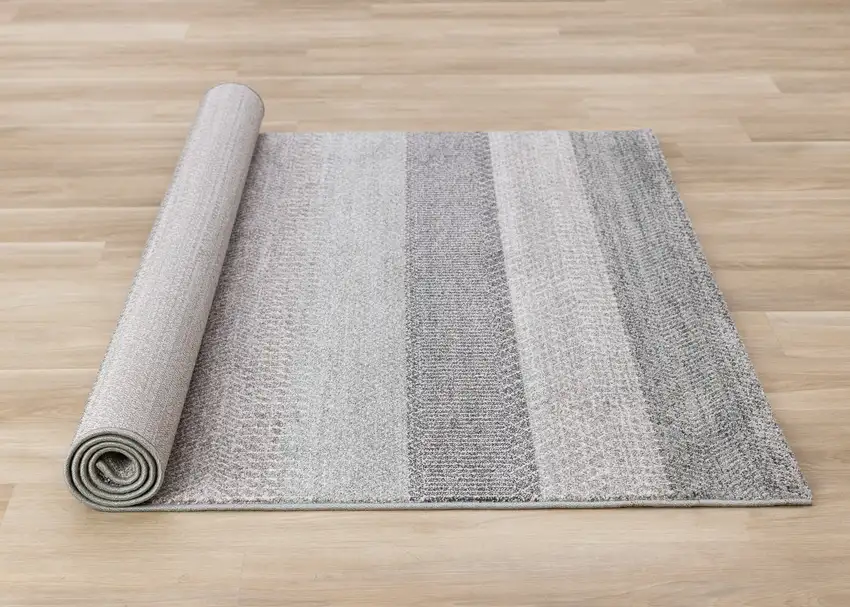 Gray And Taupe Geometric Area Rug Photo 6