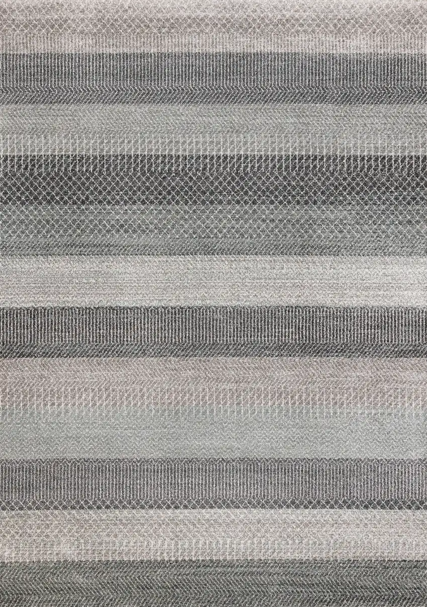 Gray And Taupe Geometric Area Rug Photo 2