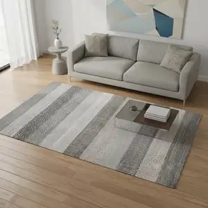 Photo of Gray And Taupe Geometric Area Rug