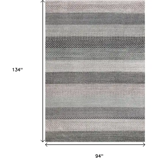 Gray And Taupe Geometric Area Rug Photo 3