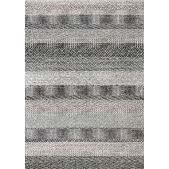 Gray And Taupe Geometric Area Rug Photo 4