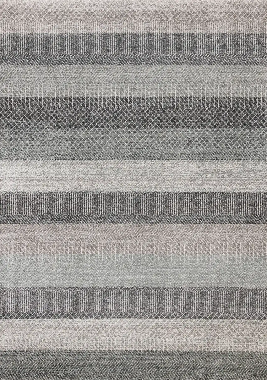 Gray And Taupe Geometric Area Rug Photo 4