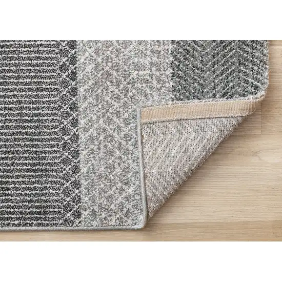 Gray And Taupe Geometric Area Rug Photo 9
