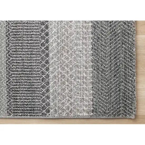 Gray And Taupe Geometric Area Rug Photo 9