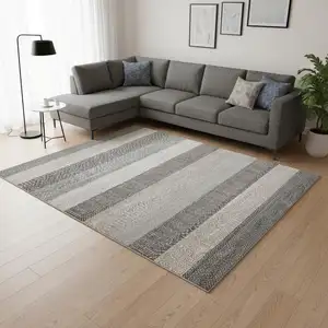Photo of Gray And Taupe Geometric Area Rug