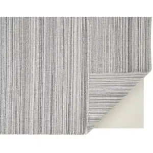 Photo of Gray And Taupe Wool Hand Woven Stain Resistant Area Rug