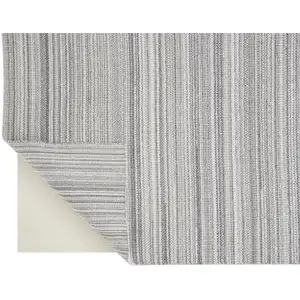 Photo of Gray And Taupe Wool Hand Woven Stain Resistant Area Rug