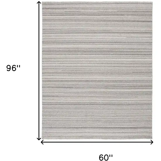 Gray And Taupe Wool Hand Woven Stain Resistant Area Rug Photo 3