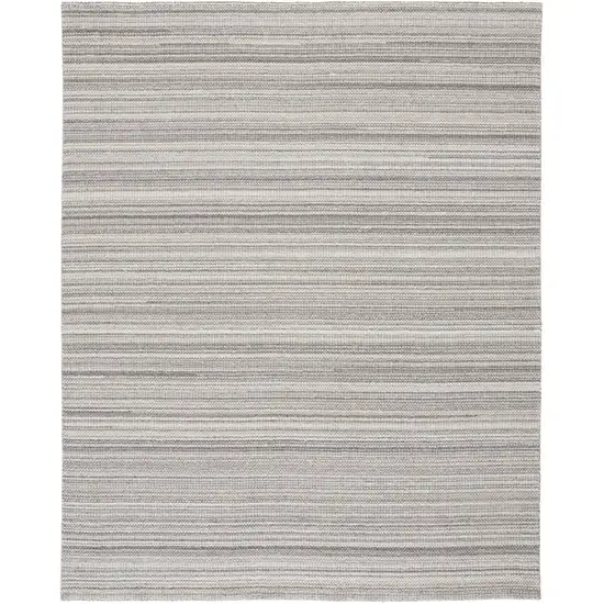 Gray And Taupe Wool Hand Woven Stain Resistant Area Rug Photo 2