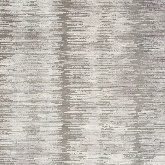 Gray And White Abstract Area Rug With Fringe Photo 7