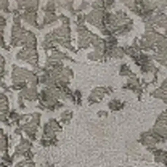 Gray And White Abstract Area Rug Photo 3