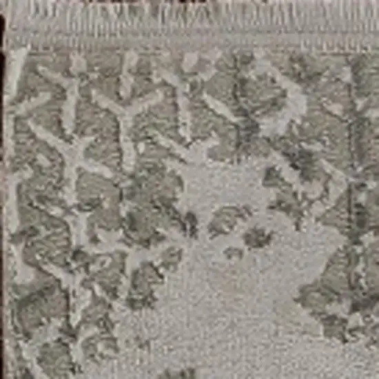 Gray And White Abstract Distressed Area Rug Photo 3