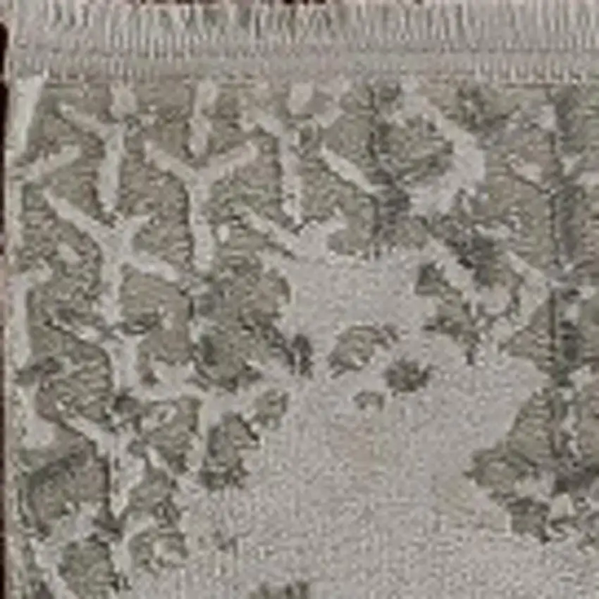 Gray And White Abstract Distressed Area Rug Photo 3