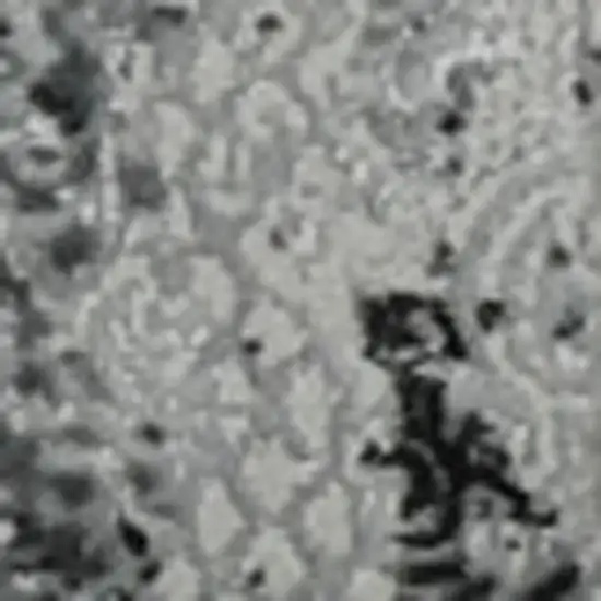 Gray And White Abstract Distressed Area Rug Photo 4