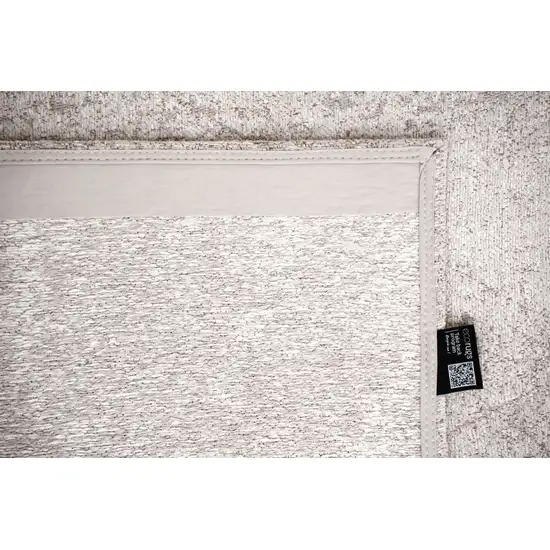 Gray And White Abstract Washable Area Rug With UV Protection Photo 5