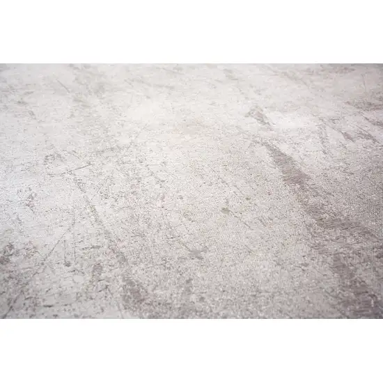 Gray And White Abstract Washable Area Rug With UV Protection Photo 6